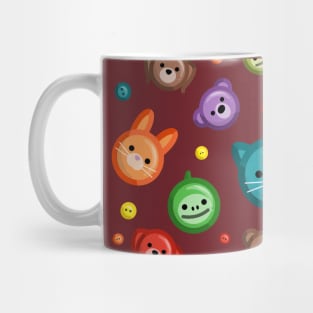 Cute Animal Rainbow Buttons Mug